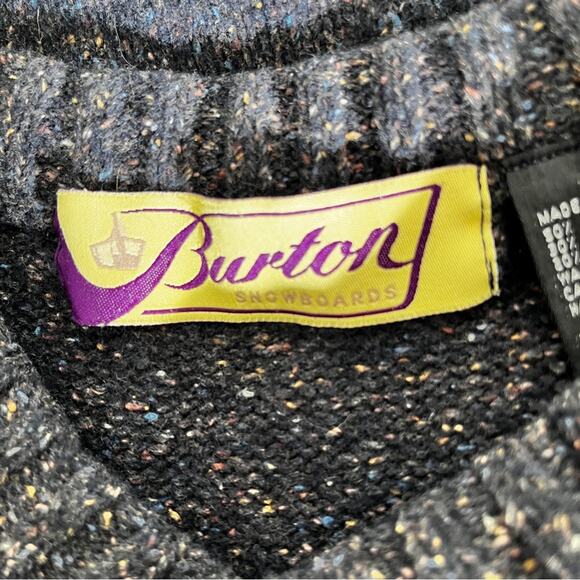 Vintage Burton Snowboard wool blend V neck sweater size large - Picture 6 of 7